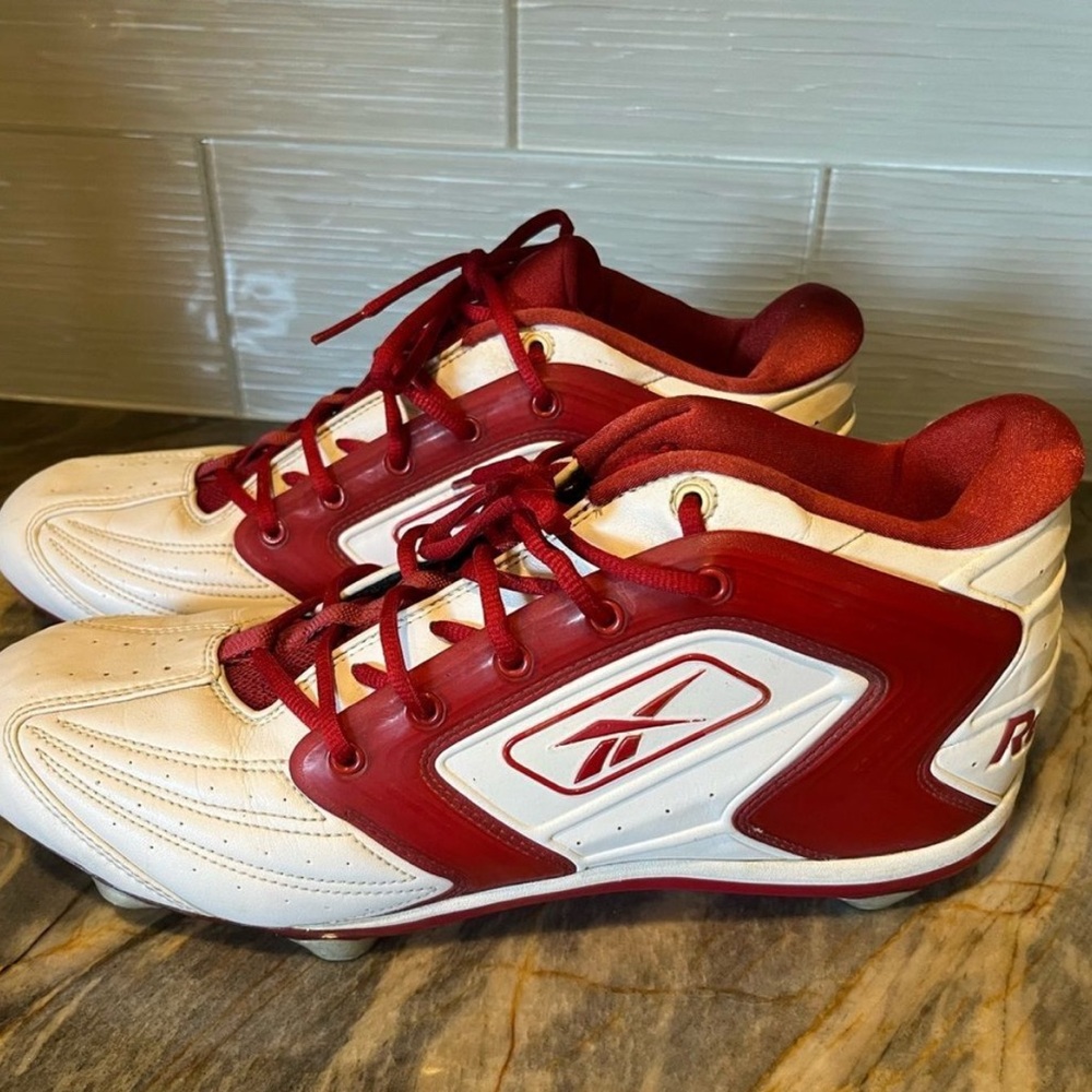 REEBOK NFL Equipment Maroon / Cardinal & White Cleats RB 404 KTS Size 14